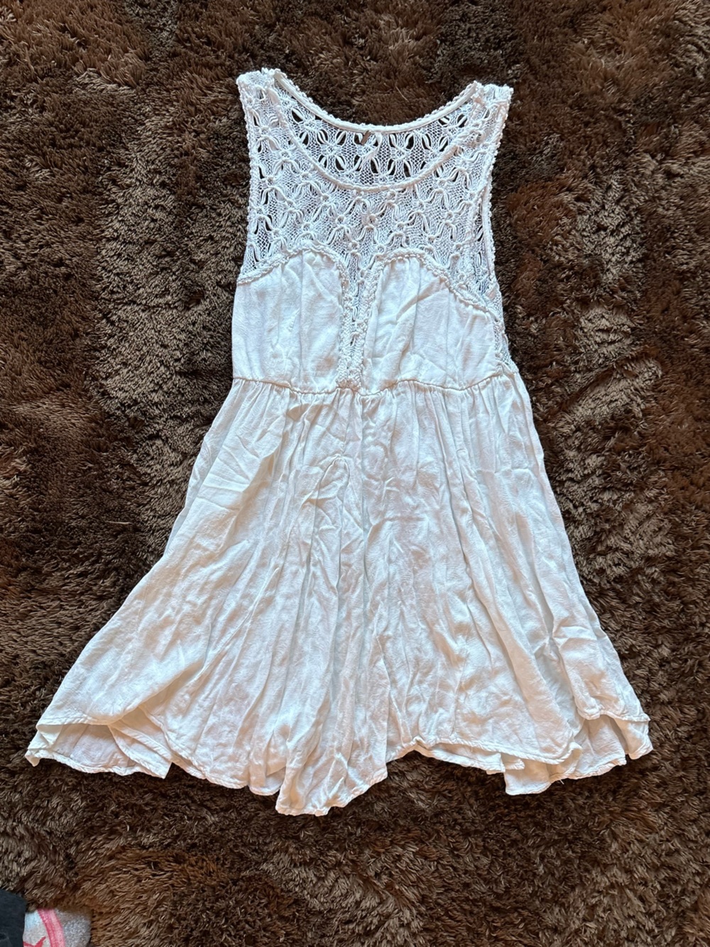 Free People White Dress Crotchet